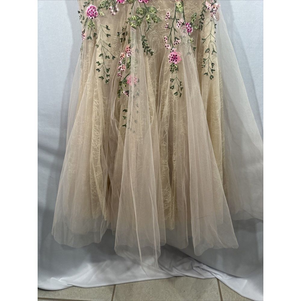 NWT MAC DUGGAL [ 6 ] 20652 Strapless Sheer Bustier Embroidered Mermaid Gown Rose - Picture 16 of 16